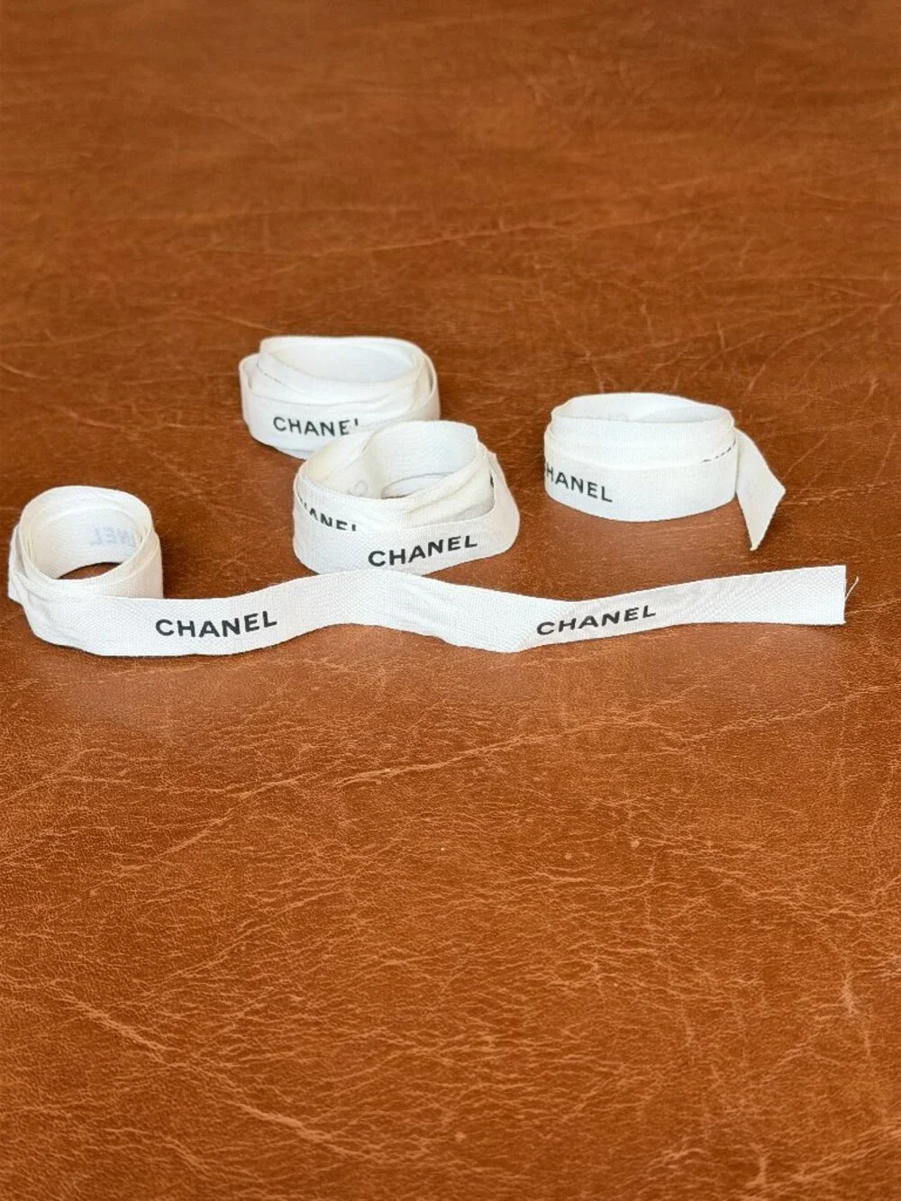 Authentic Chanel Ribbons, Camellia Flowers & Envelope